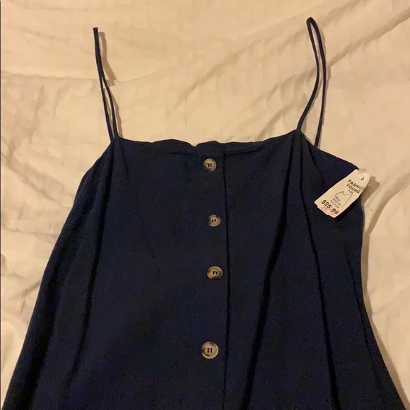 Navy blue Maxi Spaghetti strap dress - Picture 5 of 5